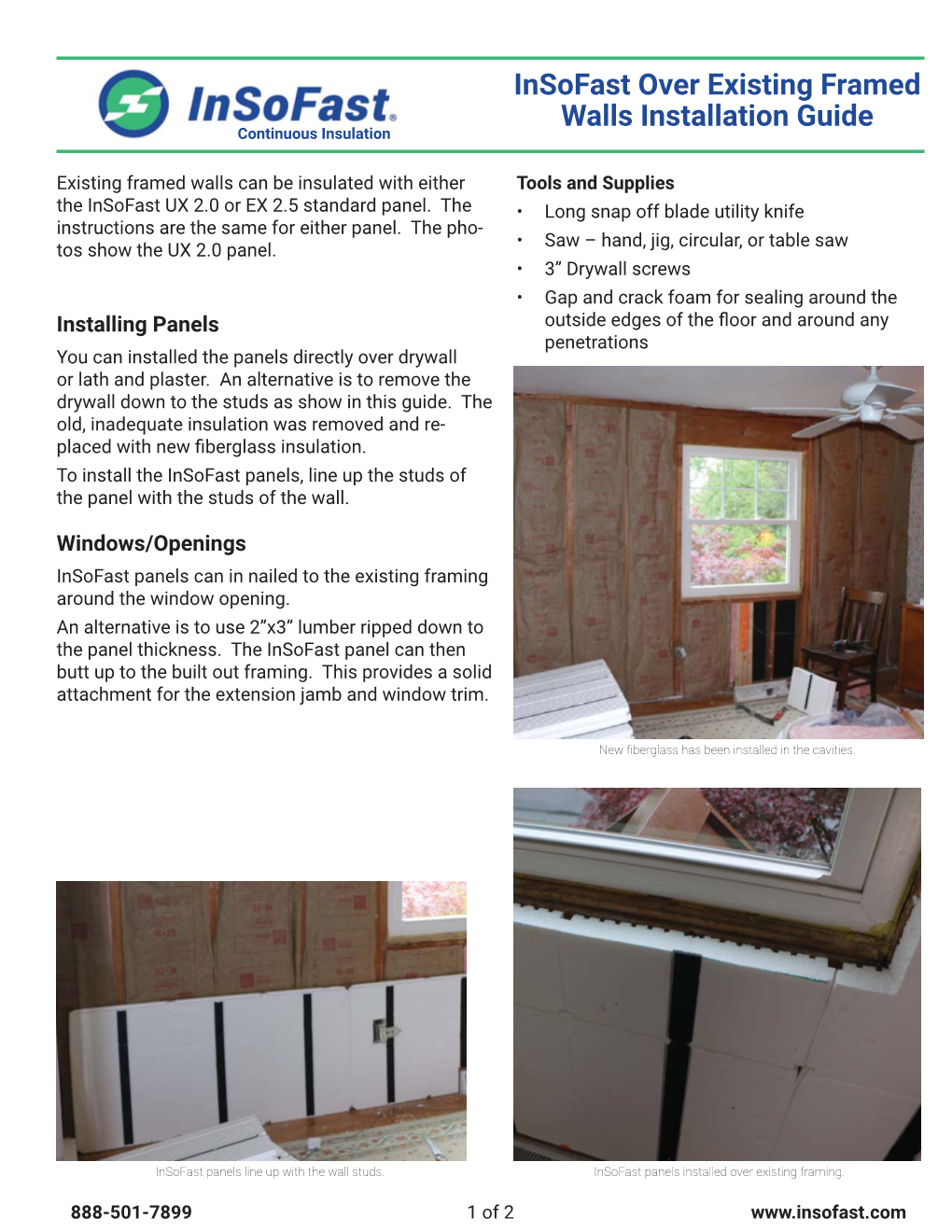 Insofast Over Existing Interior Walls Installation Instructions.Indd