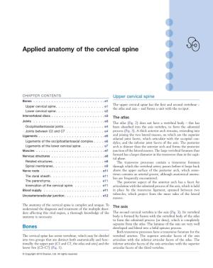 Applied Anatomy of the Cervical Spine