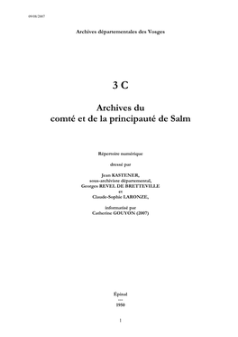 Inventaire Des Archives Du Comté Et De La Principauté De Salm.Pdf