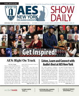 Get Inspired! AES: Right on Track Listen, Learn and Connect With