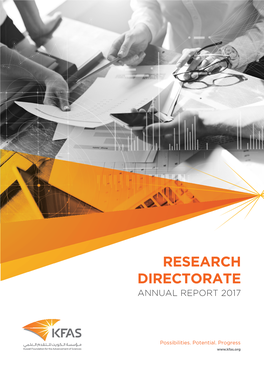Research Directorate Annualannual Reportreport 2017