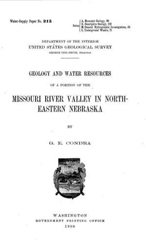 Missouri River Valley in North Eastern Nebraska