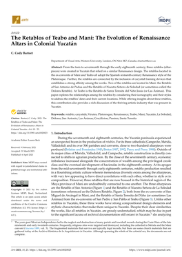 The Evolution of Renaissance Altars in Colonial Yucatán