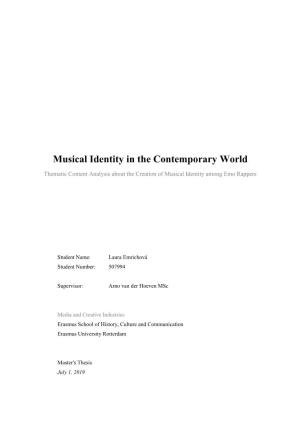 Musical Identity in the Contemporary World