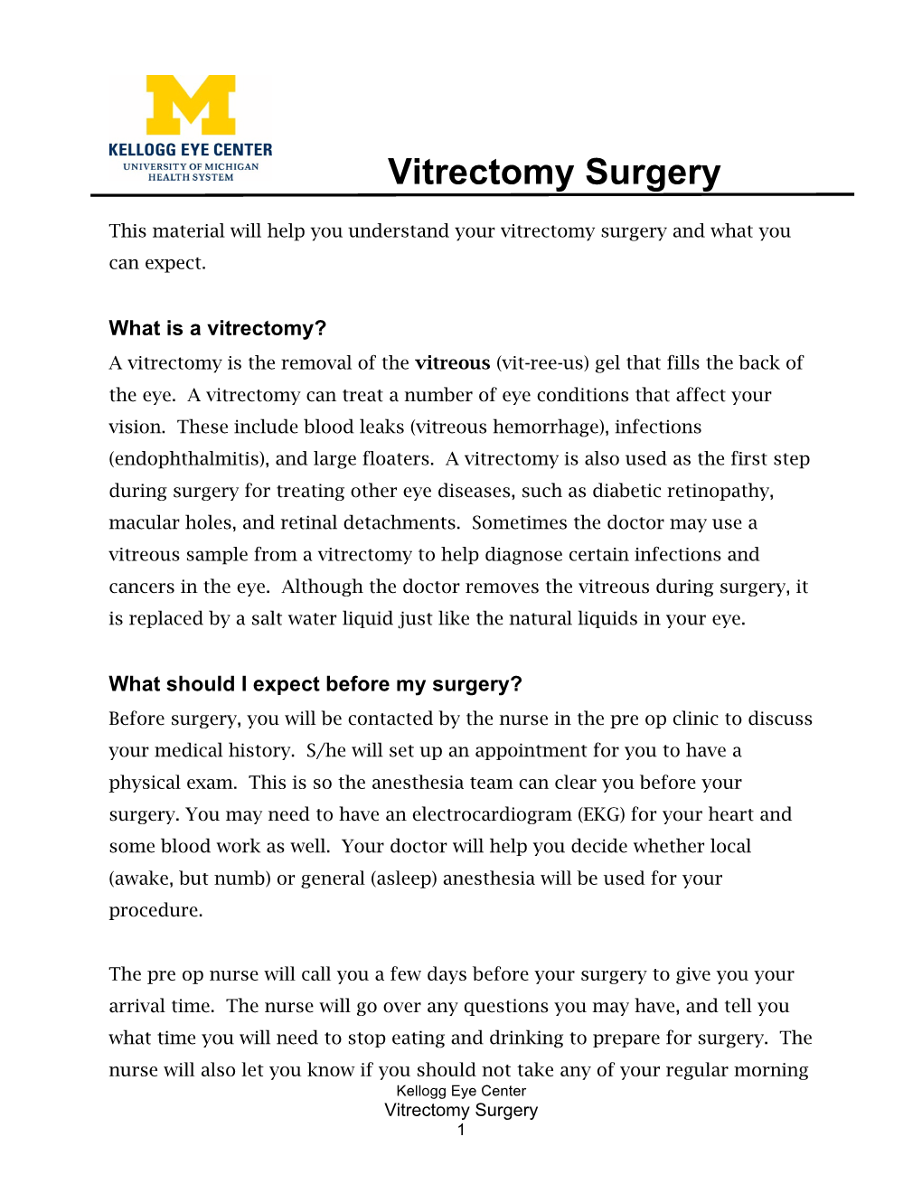 Vitrectomy Surgery