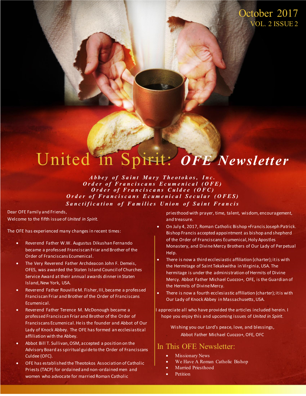 United in Spirit: OFE Newsletter