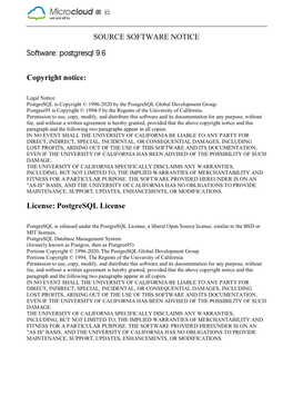 Postgresql License