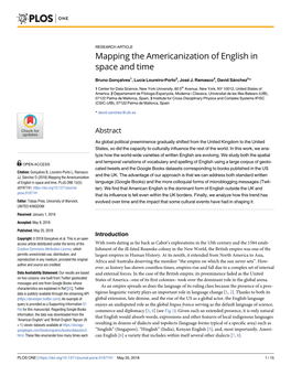 Mapping the Americanization of English in Space and Time