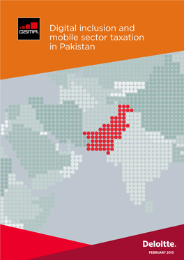Digital Inclusion and Mobile Sector Taxation in Pakistan