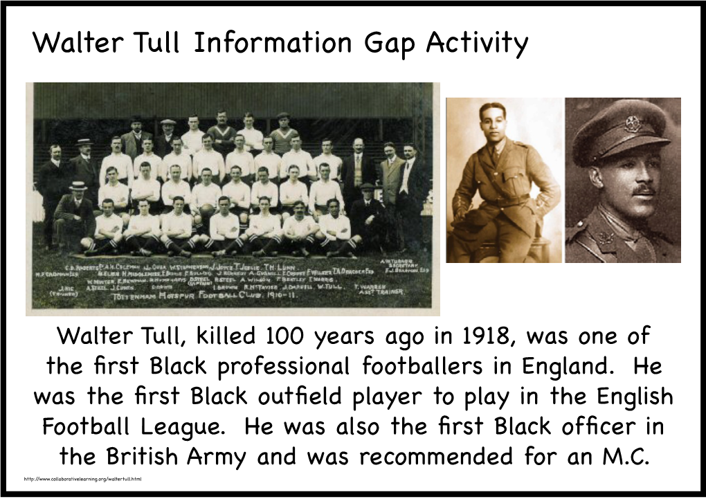 Walter Tull Information Gap Activity