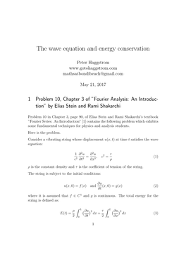 The Wave Equation and Energy Conservation