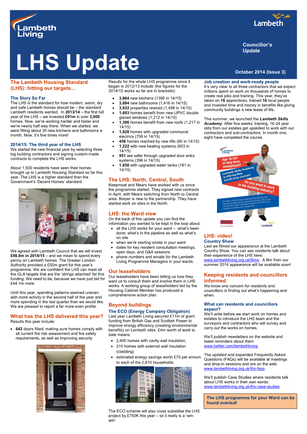 LHS Update October 2014 (Issue 3)