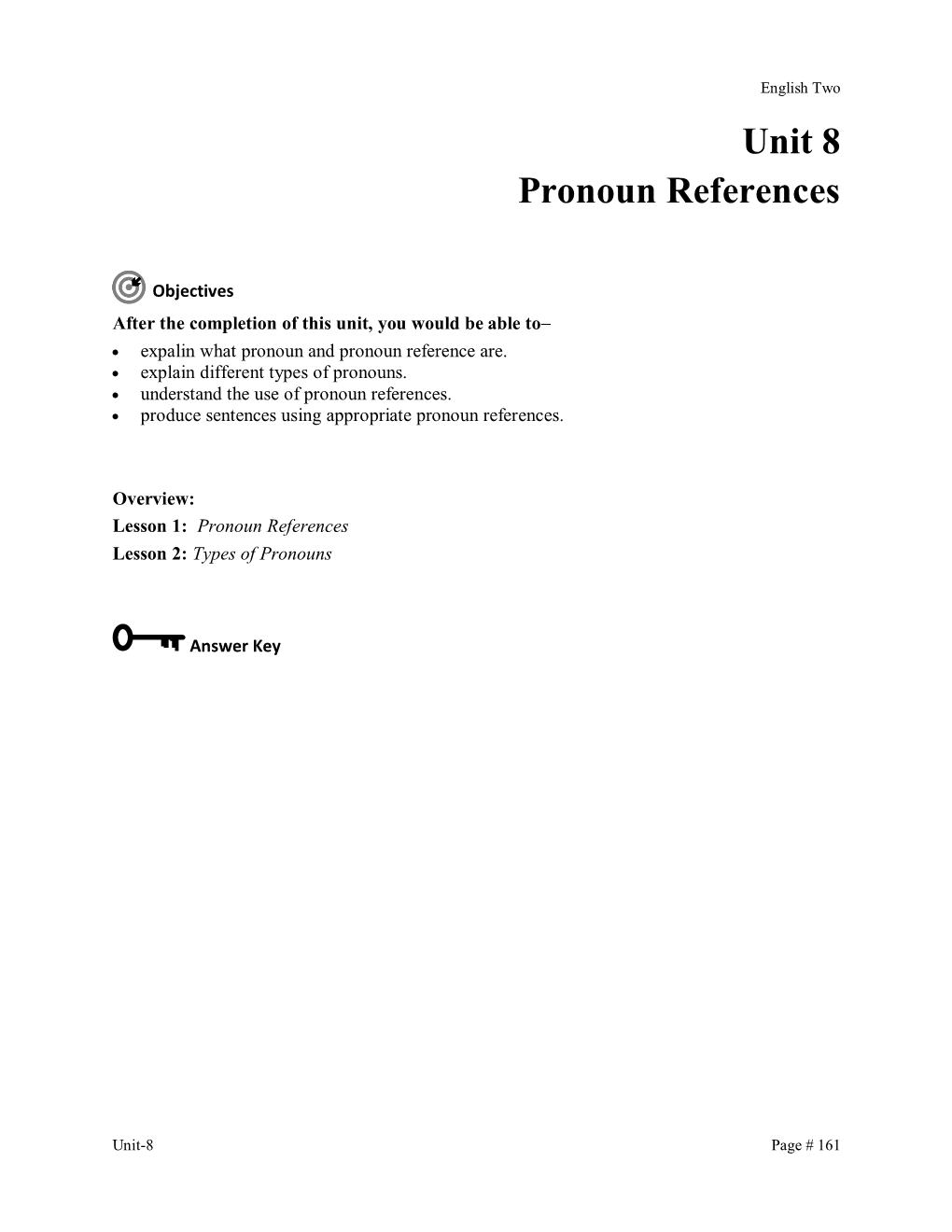 Unit 8 Pronoun References