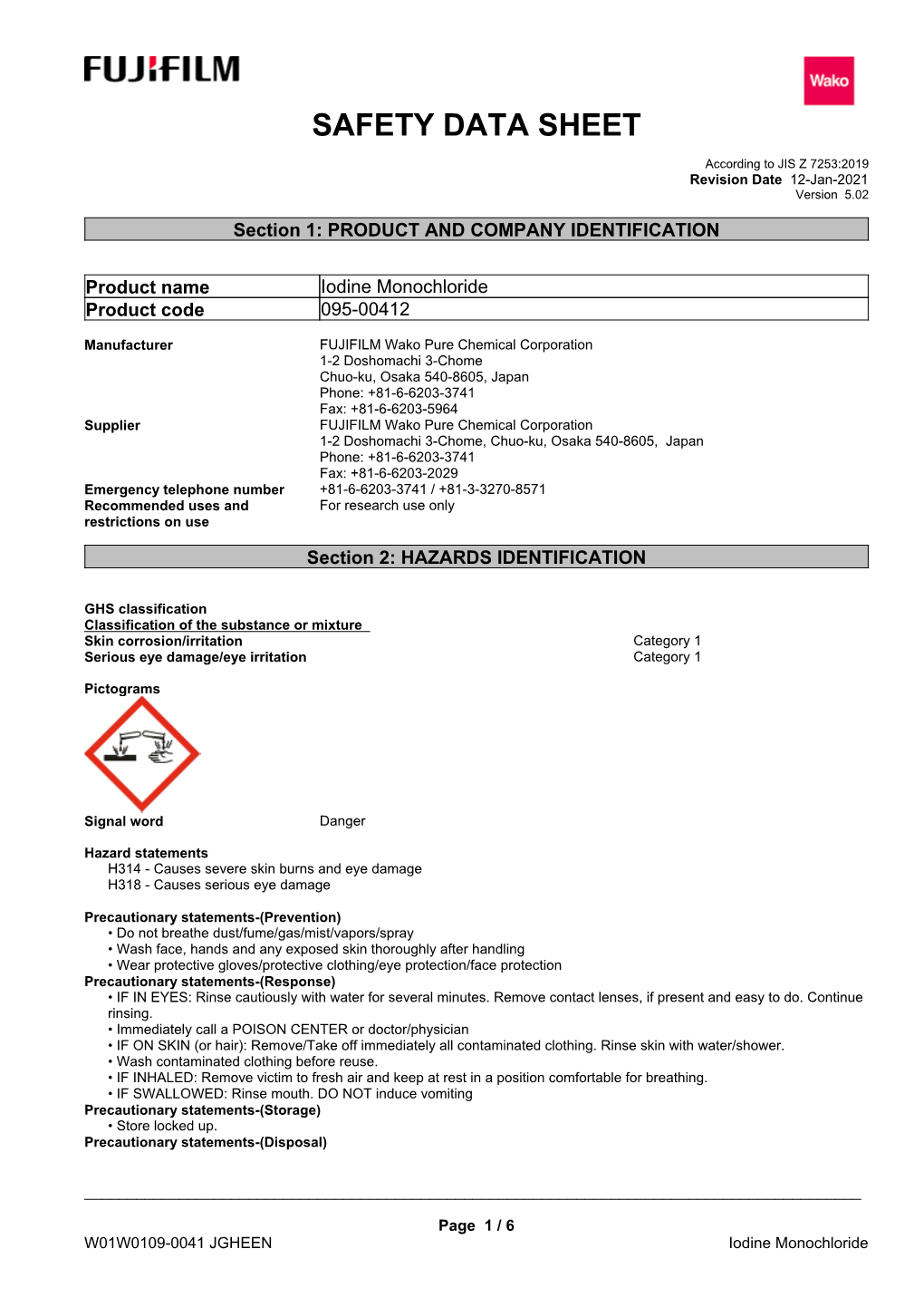 Safety Data Sheet