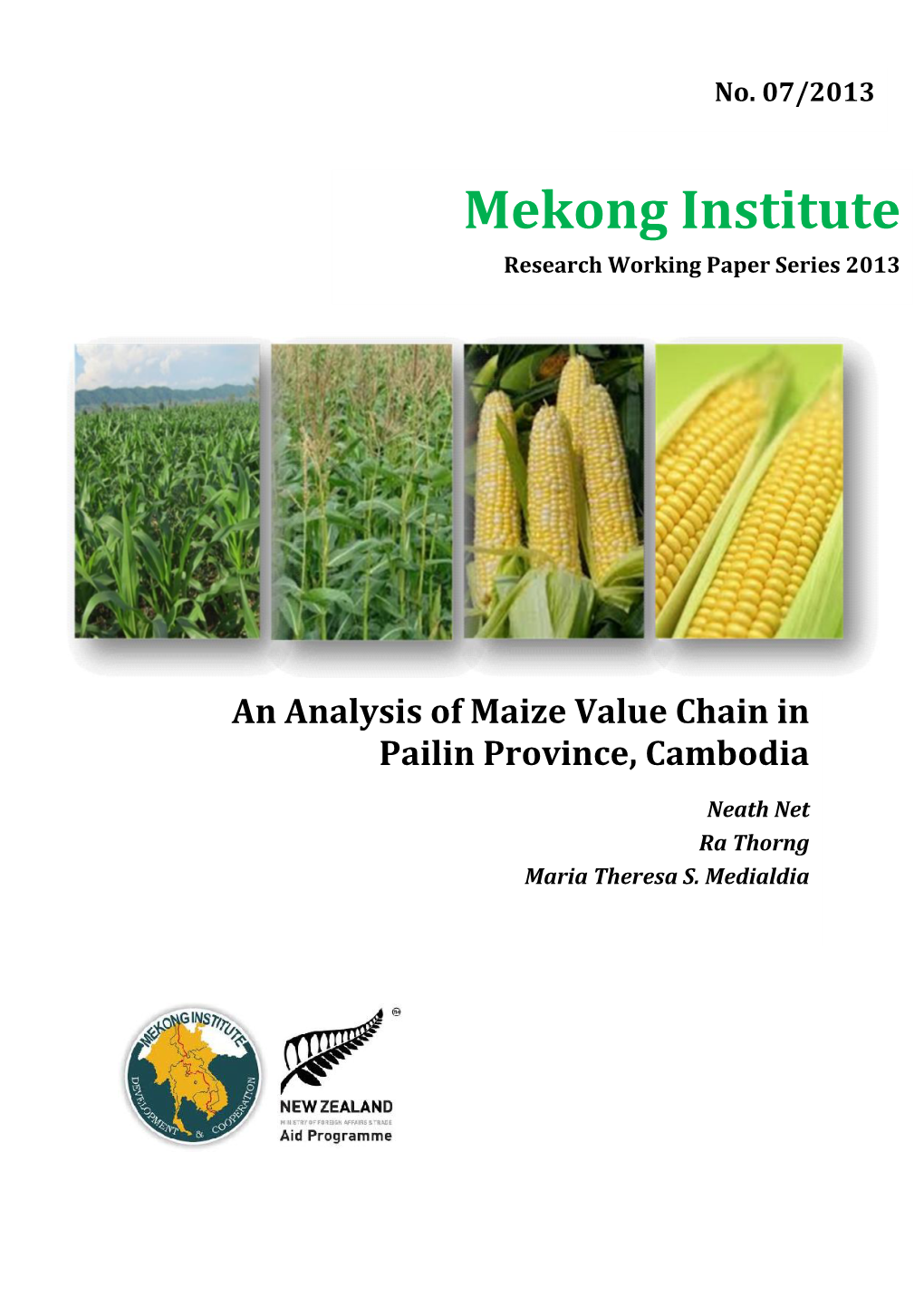 An Analysis of Maize Value Chain in Pailin Province, Cambodia