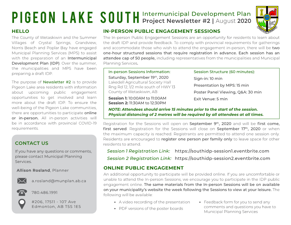 Pigeon Lake South Intermunicipal Development Plan