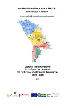 Sectoral Regional Program Water Supply and Sewerage for the Development Region of Gagauzia Tau (2018 – 2025)