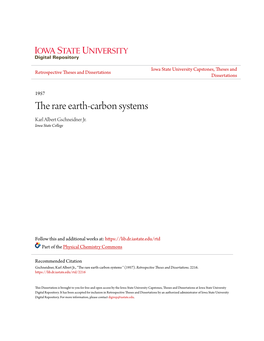 The Rare Earth-Carbon Systems