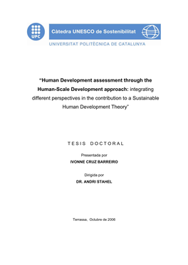 “Human Development Assessment Through the Human-Scale