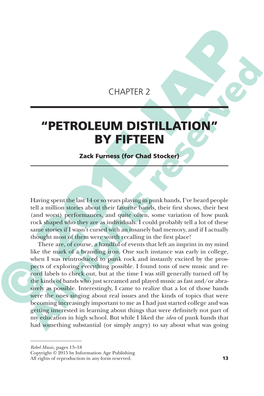 “Petroleum Distillation” by Fifteen