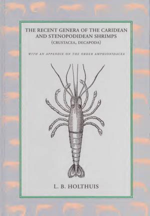 The Recent Genera of the Caridean and Stenopodidean Shrimps (Crustacea, Decapoda) : with an Appendix on the Order Amphionidacea