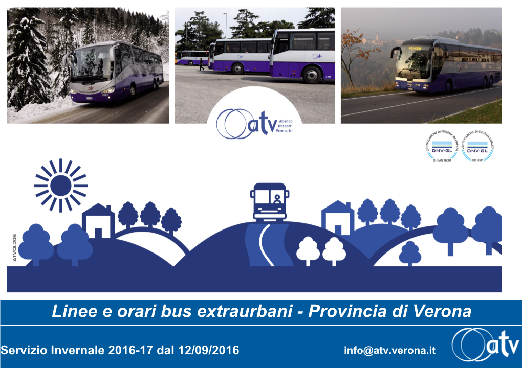 Linee E Orari Bus Extraurbani - Provincia Di Verona