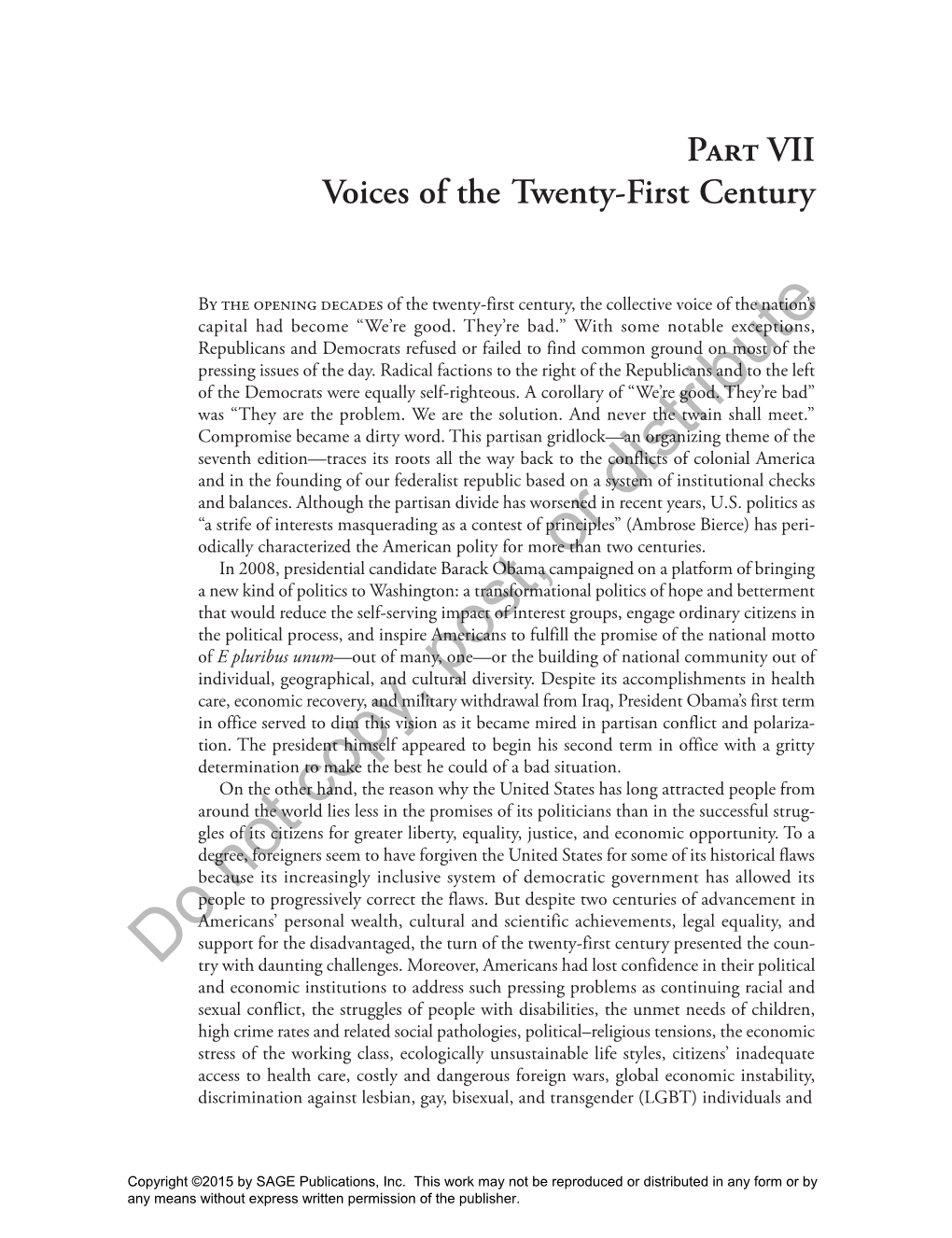 Part VII Voices of the Twenty-First Century