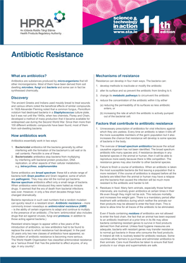 Antibiotic Resistance Antibiotic Resistance