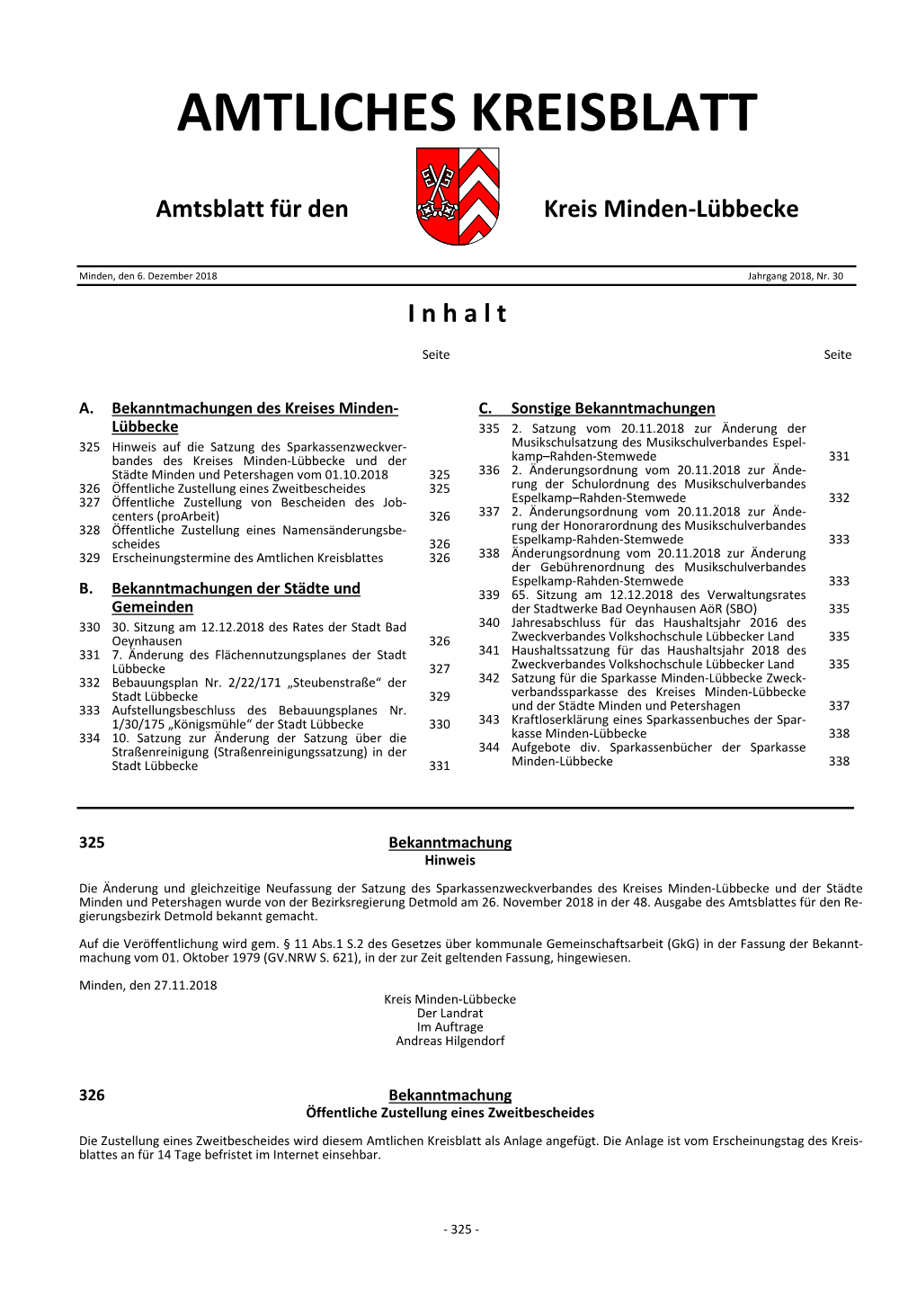 Amtliches Kreisblatt