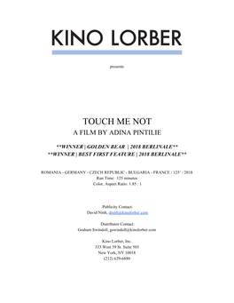 Touch Me Not a Film by Adina Pintilie