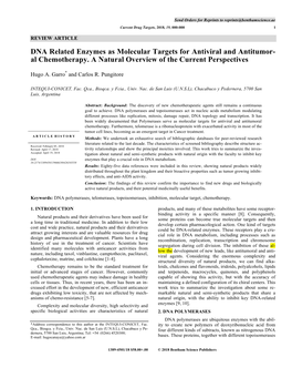 DNA Related Enzymes As Molecular Targets for Antiviral and Antitumor- Al Chemotherapy