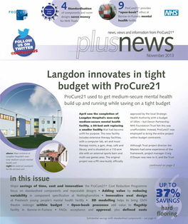Langdon Innovates in Tight Budget with Procure21 Procure21 Used to Get Medium-Secure Mental Health Build up and Running While Saving on a Tight Budget