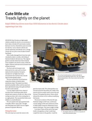 Cute Little Ute Treads Lightly on the Planet