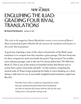 Grading Four Rival Translations | the New Yorker 4/20/18, 3�57 PM