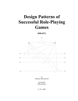 Design Patterns of Successful Role-Playing Games