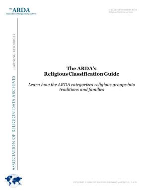 The ARDA's Religious Classification Guide