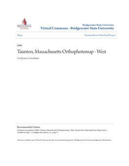 Taunton, Massachusetts Orthophotomap - West Geosyntec Consultants