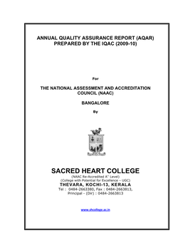 Annual Quality Assurance Report (Aqar) Prepared by the Iqac (2009-10)