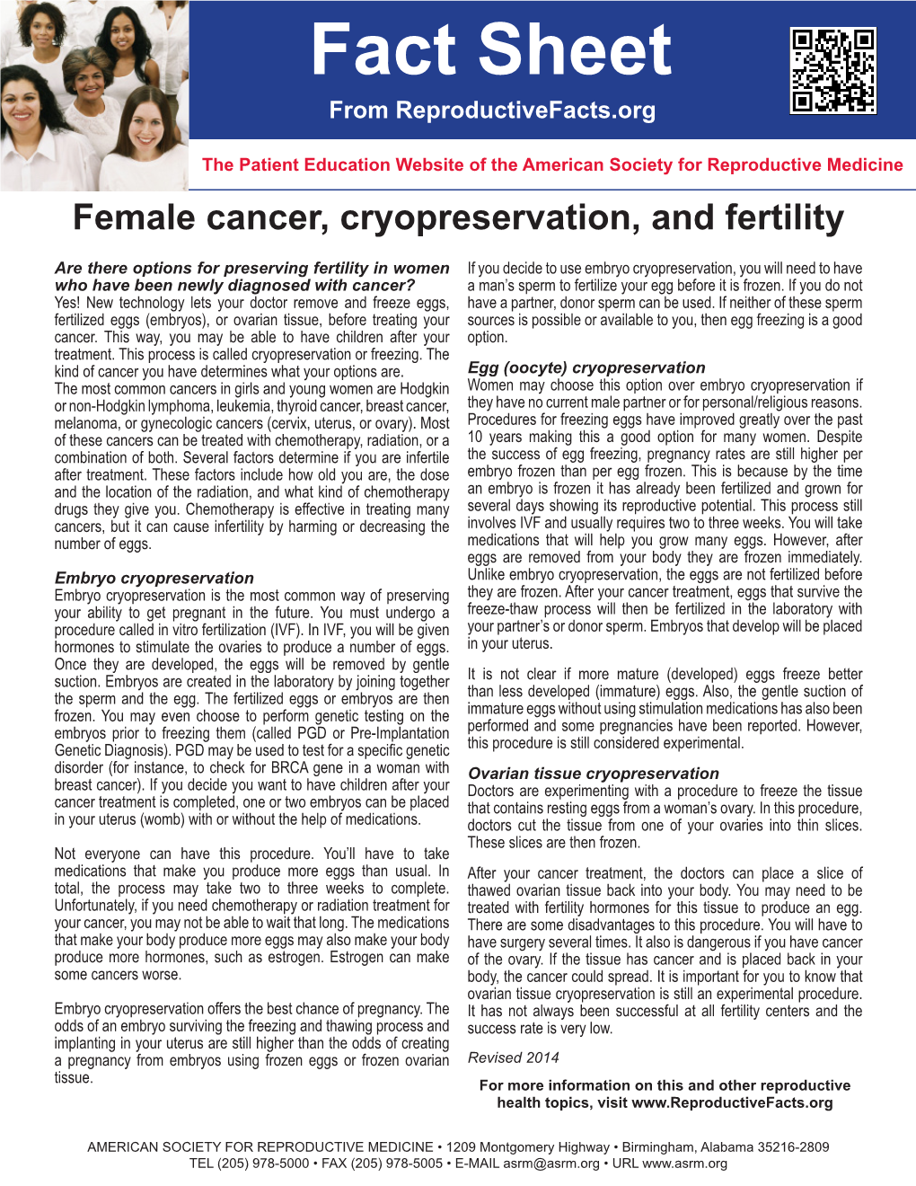 Cryopreservation, and Fertility