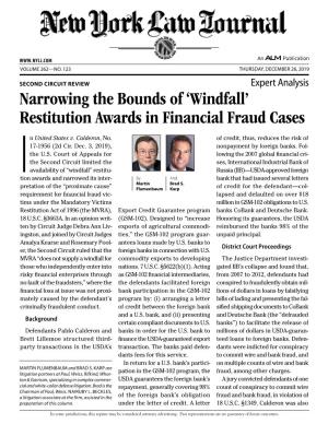 'Windfall' Restitution Awards in Financial Fraud Cases