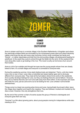 Zomer/Summer Press 2-5-14