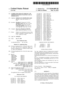 ( 12 ) United States Patent ( 10 ) Patent No .: US 10,946,009 B2 Li Et Al