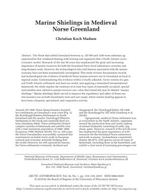 Marine Shielings in Medieval Norse Greenland