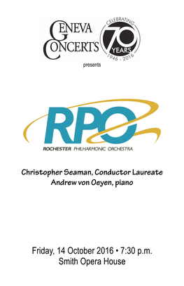 RPO Seaman Von Oeyen Program