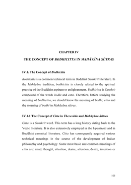 The Concept of Bodhicitta in Mahāyāna Sūtras