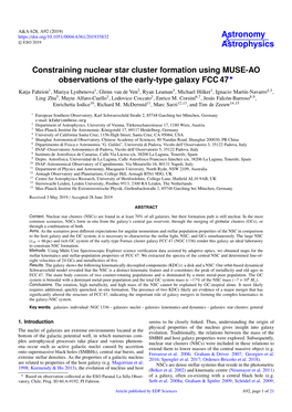 Constraining Nuclear Star Cluster Formation Using MUSE-AO