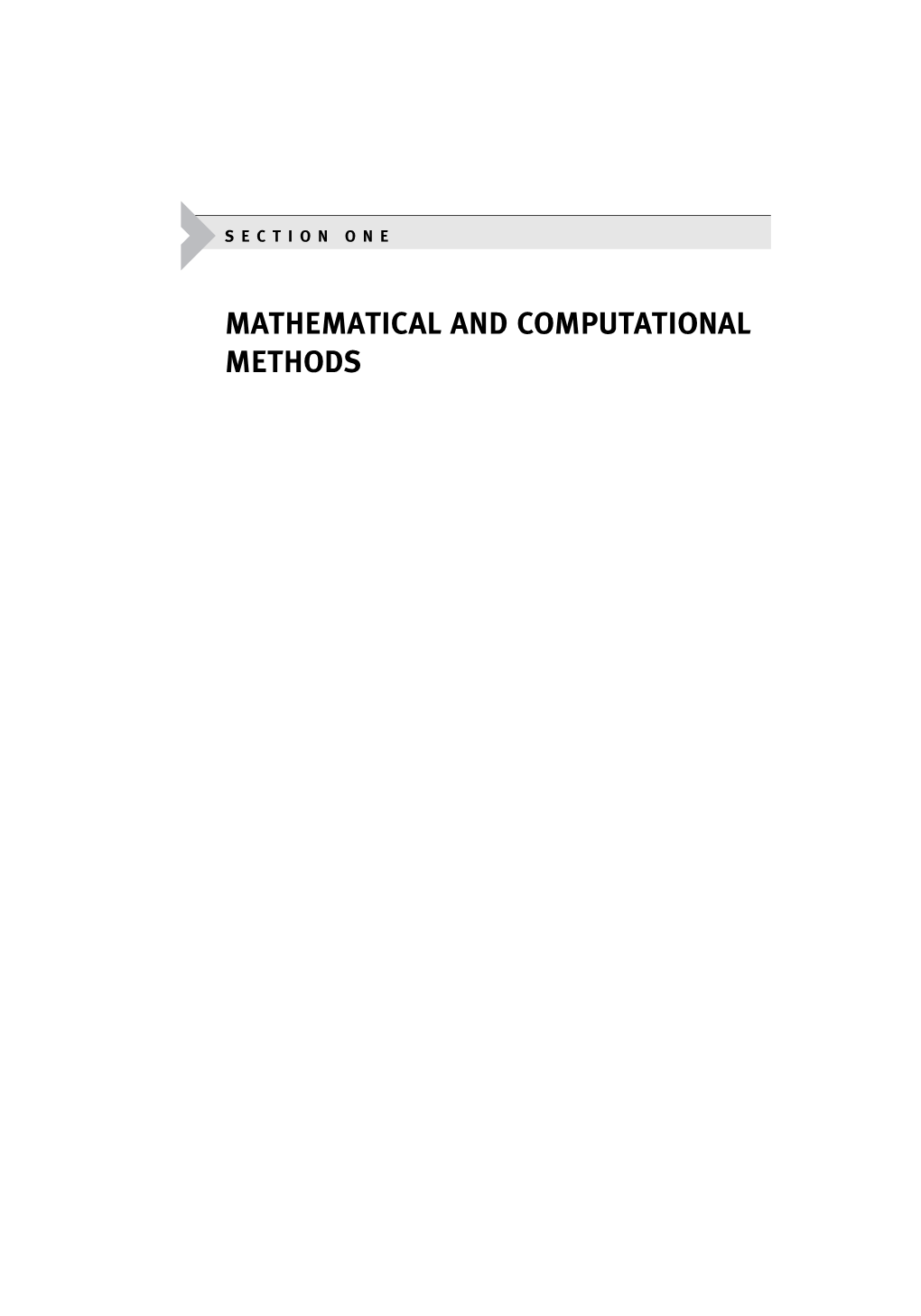 Mathematical and Computational Methods