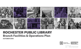 ROCHESTER PUBLIC LIBRARY Branch Facilities & Operations Plan OCTOBER 2018
