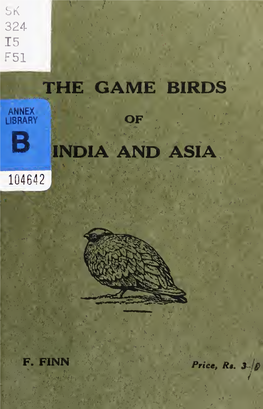 The Game Birds of India and Asia