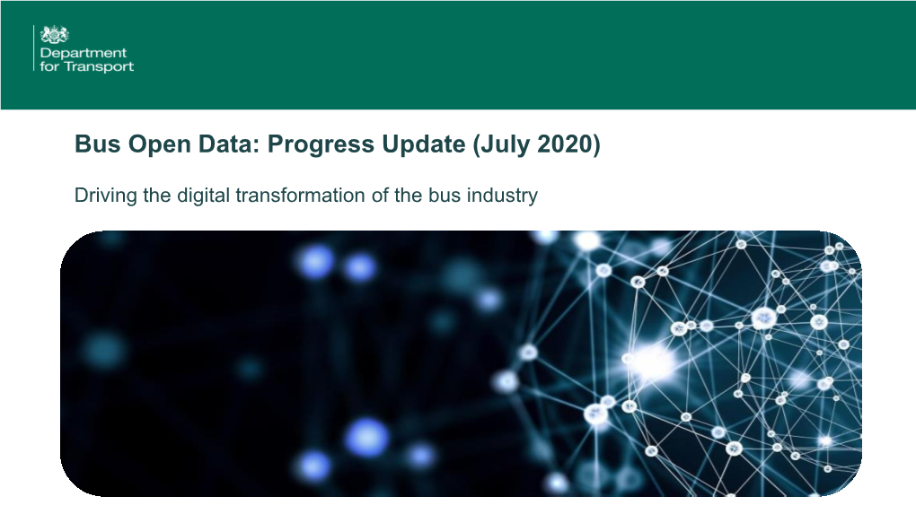 Bus Open Data Service – BODS Data